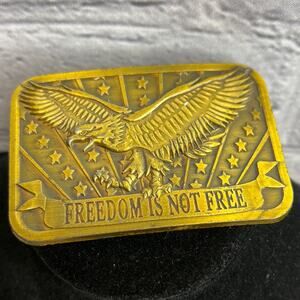 Patriotic American Eagle Freedom Is Not Free-God Bless The USA Belt Buckle